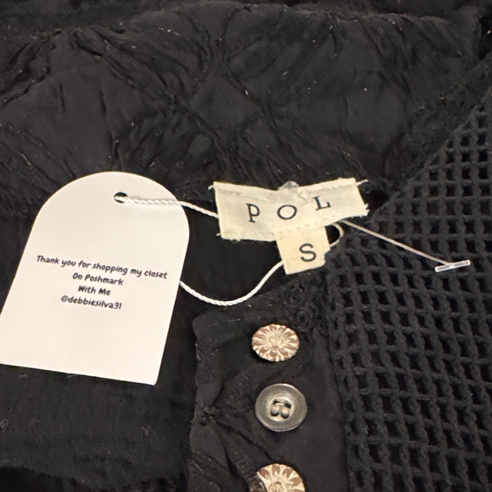 Pol Elegant Black Patchwork Blouse - image 2